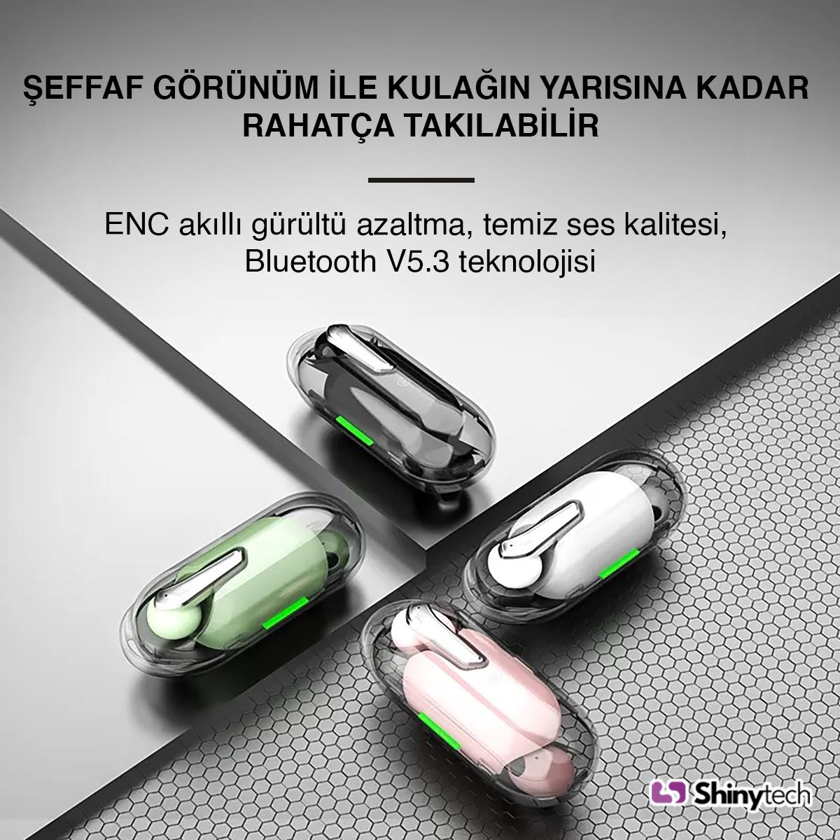 Shinytech ST69 TWS Kablosuz Bluetooth Kulaklık Beyaz