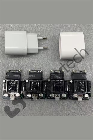 20W USB-C Güç Adaptörü Hızlı Şarj Aleti 1,5m Örgü Kablo USB-C Şarj Seti Beyaz