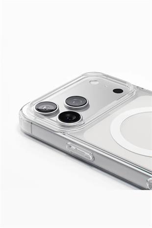 Apple iPhone Uyumlu Animasyonlu MagSafe Şeffaf Slim Sararmayan Kılıf Şeffaf