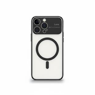Apple iPhone Uyumlu Lens Korumalı Premium Magsafe Kılıf Siyah