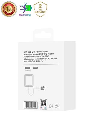 Apple Macbook iPad Uyumlu 35W Dual Şarj Adaptörü