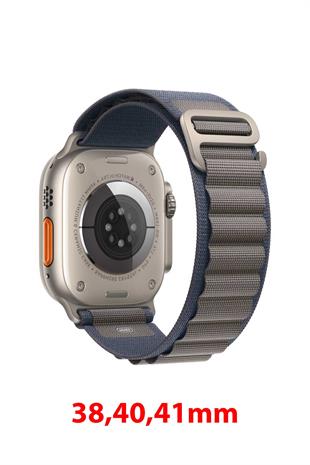 Apple Watch Uyumlu Alpine Loop Kordon Mavi
