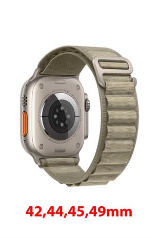 Apple Watch Uyumlu Alpine Loop Kordon Zeytin Yeşili