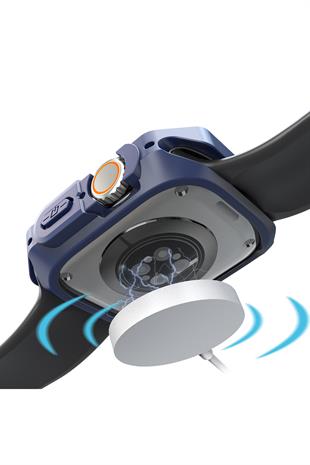 Apple Watch Uyumlu Armor Kasa Koruyucu Mavi