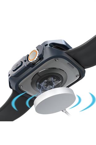 Apple Watch Uyumlu Armor Kasa Koruyucu Koyu Mavi