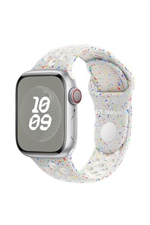 Apple Watch Uyumlu Delikli Spor Loop Kordon Beyaz