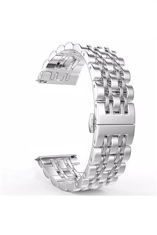 Apple Watch Uyumlu Klasik Jubile Çelik Kordon Gümüş