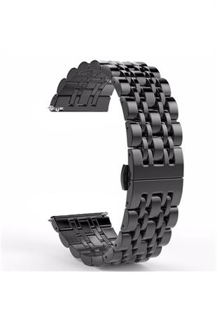 Apple Watch Uyumlu Klasik Jubile Çelik Kordon Siyah