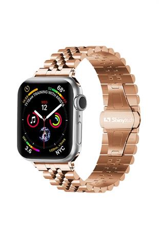 Apple Watch Uyumlu Modern Jubile Çelik Kordon Rose Gold