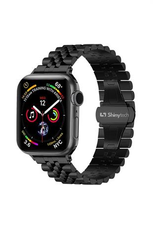Apple Watch Uyumlu Modern Jubile Çelik Kordon Siyah