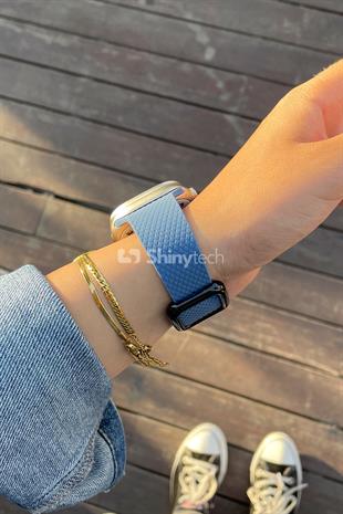 Apple Watch Uyumlu Modern Tokalı Kordon Violet Mavi