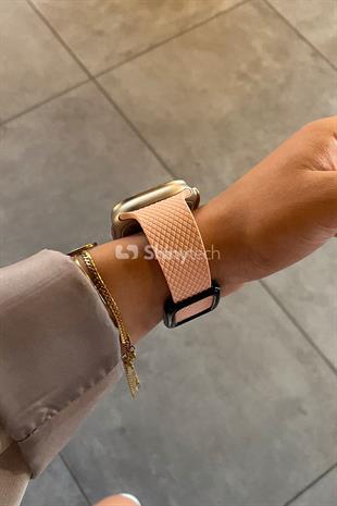 Apple Watch Uyumlu Modern Tokalı Kordon Pembe