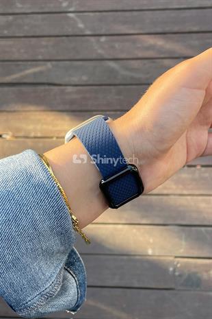 Apple Watch Uyumlu Modern Tokalı Kordon Lacivert