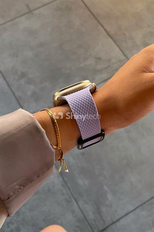 Apple Watch Uyumlu Modern Tokalı Kordon Lila