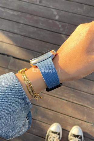 Apple Watch Uyumlu Modern Tokalı Kordon Violet Mavi