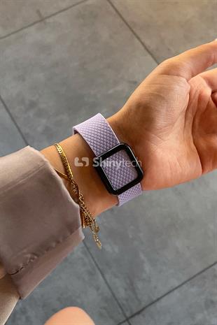 Apple Watch Uyumlu Modern Tokalı Kordon Lila
