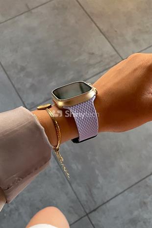 Apple Watch Uyumlu Modern Tokalı Kordon Lila