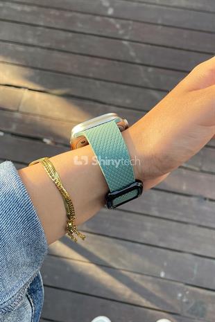 Apple Watch Uyumlu Modern Tokalı Kordon Çam Yeşili