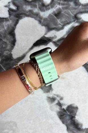 Apple Watch Uyumlu Ocean Loop Kordon Açık Yeşil