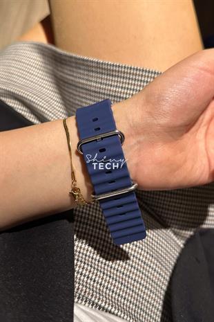 Apple Watch Uyumlu Ocean Loop Kordon Derin Mor