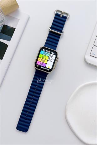 Apple Watch Uyumlu Ocean Loop Kordon Lacivert
