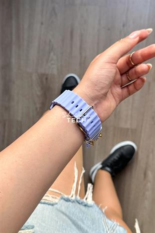 Apple Watch Uyumlu Ocean Loop Kordon Lila
