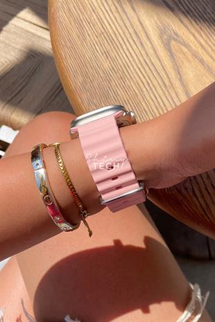Apple Watch Uyumlu Ocean Loop Kordon Pembe