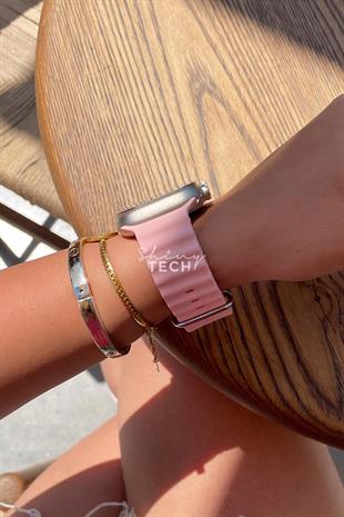 Apple Watch Uyumlu Ocean Loop Kordon Pembe