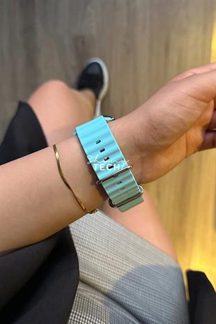 Apple Watch Uyumlu Ocean Loop Kordon Turkuaz