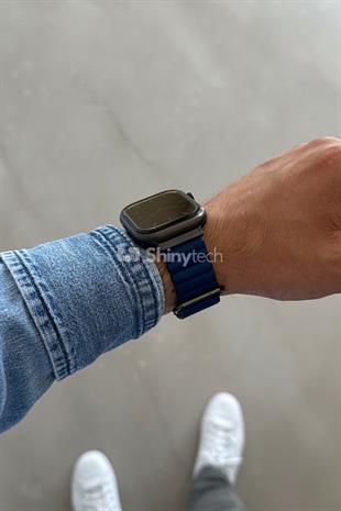 Apple Watch Uyumlu Premium Deri Loop Gece Mavisi