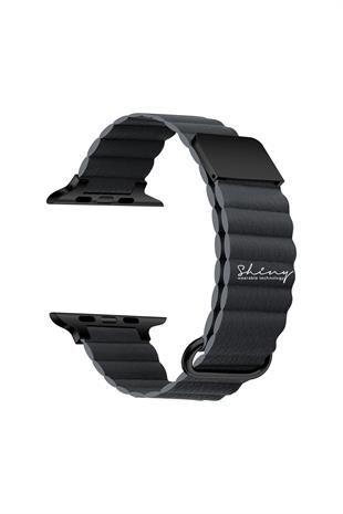 Apple Watch Uyumlu Premium Deri Loop Uzay Grisi