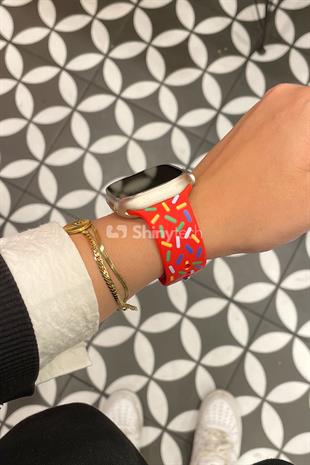 Apple Watch Uyumlu Pride Edition Spor Kordon Kırmızı