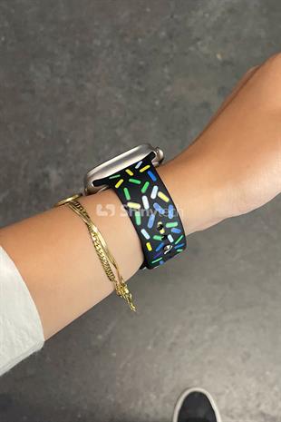 Apple Watch Uyumlu Pride Edition Spor Kordon Siyah
