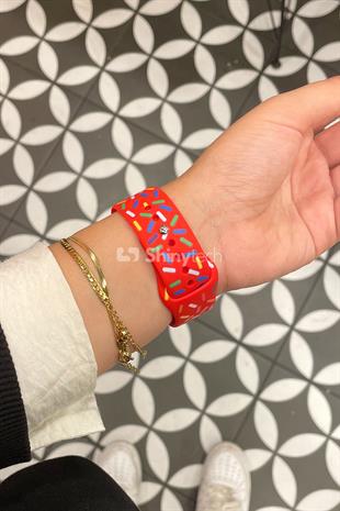 Apple Watch Uyumlu Pride Edition Spor Kordon Kırmızı