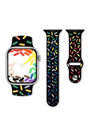 Apple Watch Uyumlu Pride Edition Spor Kordon Siyah