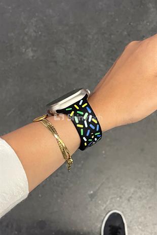 Apple Watch Uyumlu Pride Edition Spor Kordon Siyah