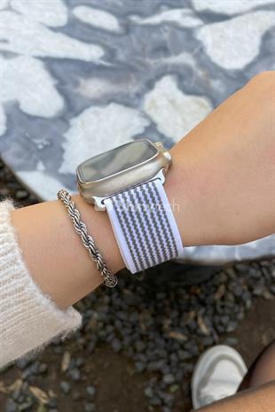 Apple Watch Uyumlu Trail Loop Kordon Beyaz