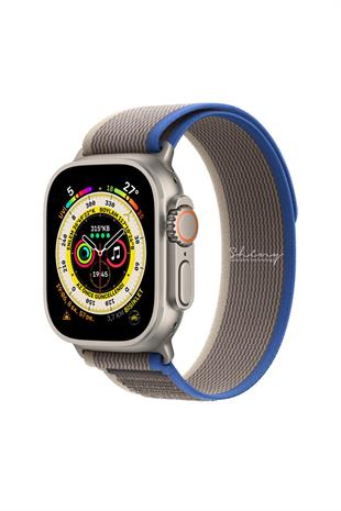 Apple Watch Uyumlu Trail Loop Kordon Mavi/Gri