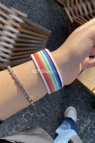 Apple Watch Uyumlu Trail Loop Kordon Pride (Rainbow)