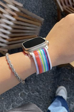 Apple Watch Uyumlu Trail Loop Kordon Pride (Rainbow)