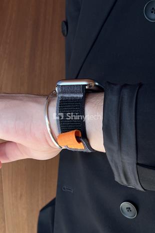 Apple Watch Uyumlu Trail Loop Kordon Siyah/Gri