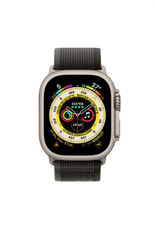 Apple Watch Uyumlu Trail Loop Kordon Siyah/Gri