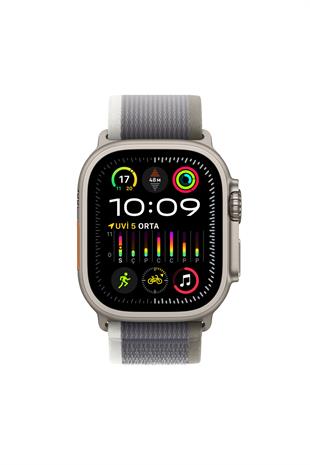 Apple Watch Uyumlu Trail Loop Kordon Yeşil/Gri