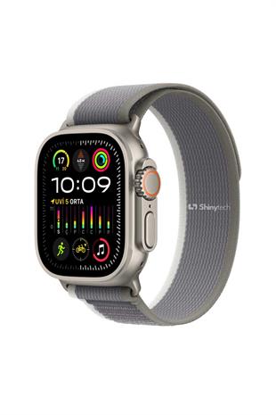 Apple Watch Uyumlu Trail Loop Kordon Yeşil/Gri