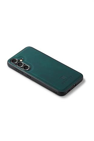 Samsung Uyumlu Ayrılabilen Cüzdanlı Deri Telefon Kılıfı Yeşil