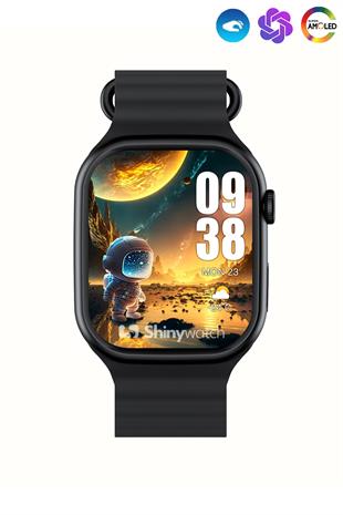 Watch 9 Pro Süper AMOLED Ekranlı Yapay Zeka Özellikli Akıllı Saat 2024 Siyah - ShinyTECH