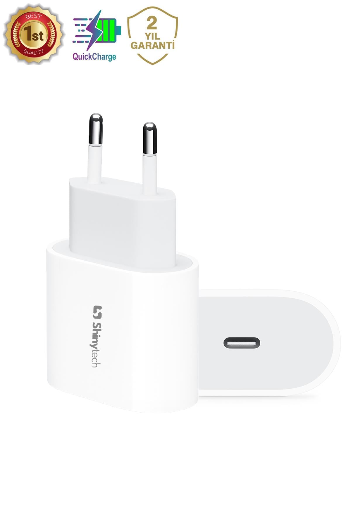 Apple iPhone 15 Serisi 25W USB-C Şarj Adaptörü Beyaz - ShinyTECH