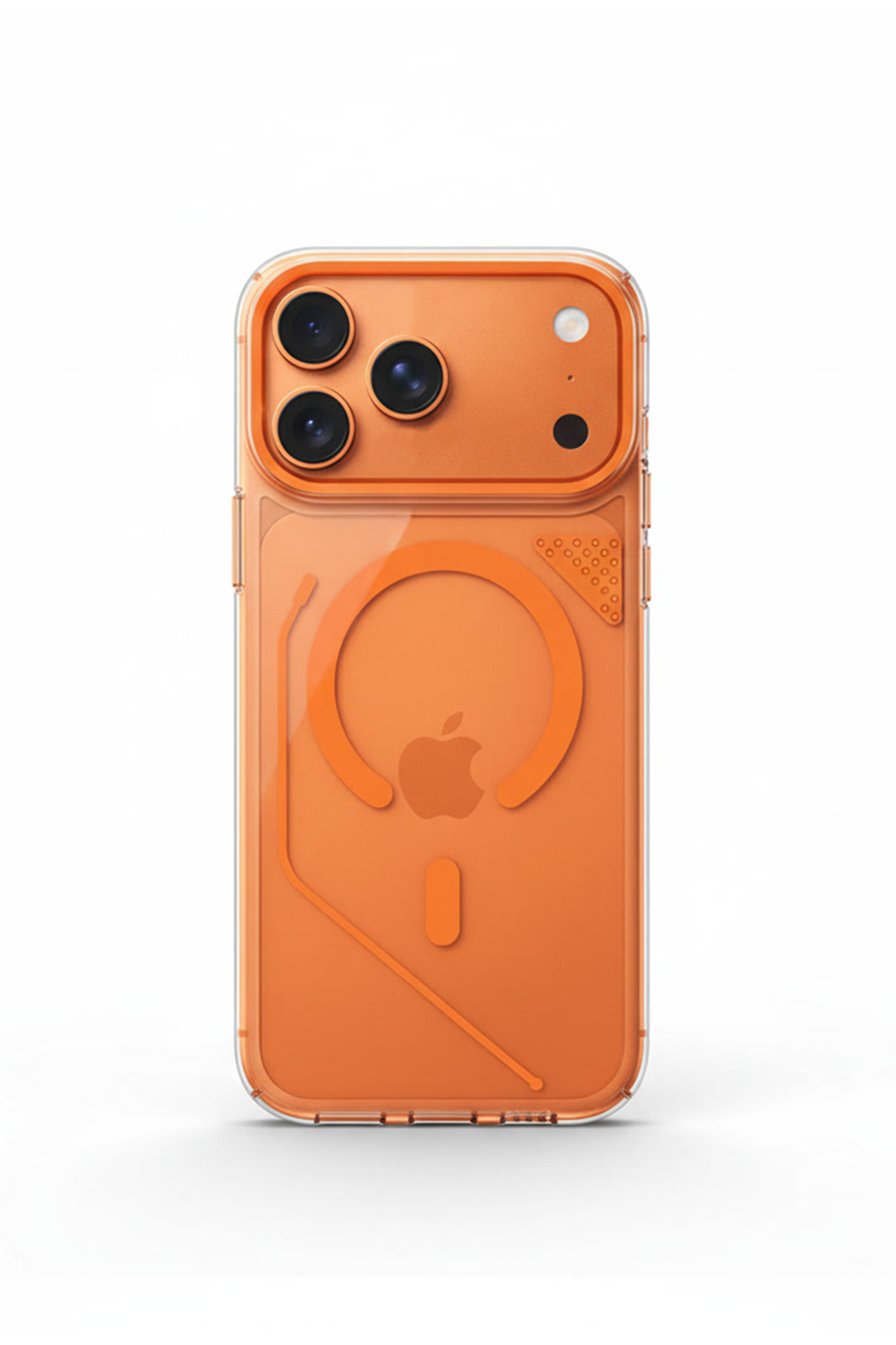 Apple iPhone Uyumlu Line MagSafe Şeffaf Kılıf Turuncu - ShinyTECH