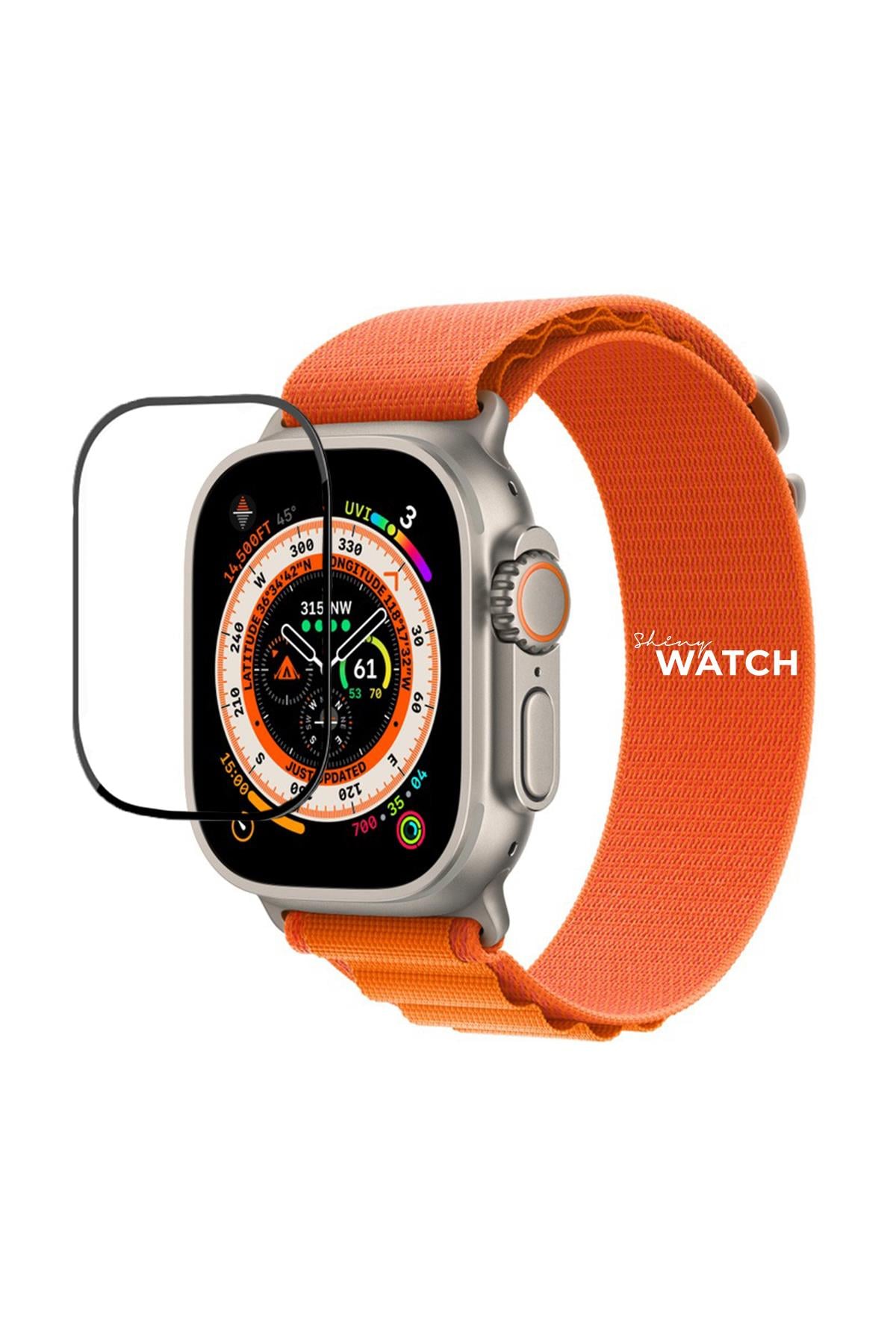 Apple Watch Ultra Uyumlu Ekran Koruyucu Şeffaf - ShinyTECH
