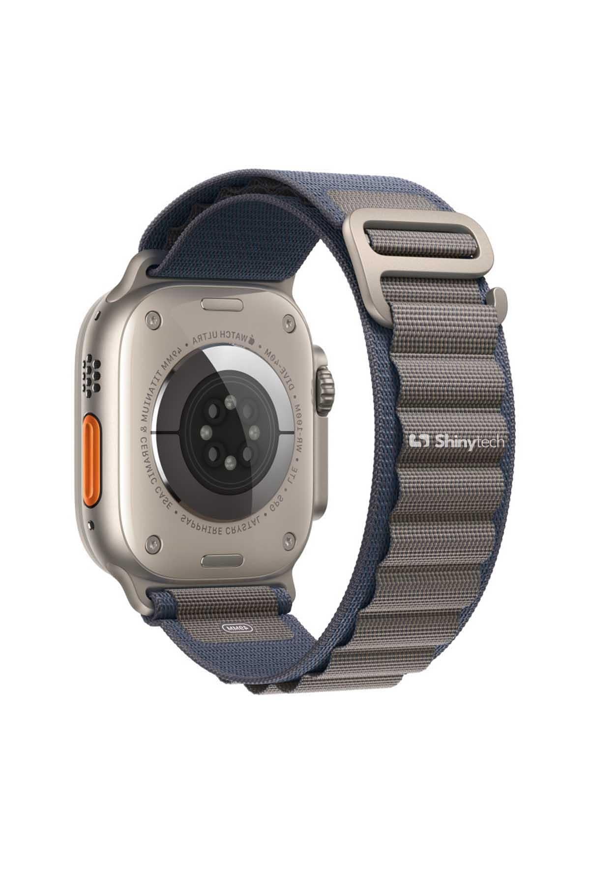 Apple Watch Uyumlu Alpine Loop Kordon Mavi - ShinyTECH